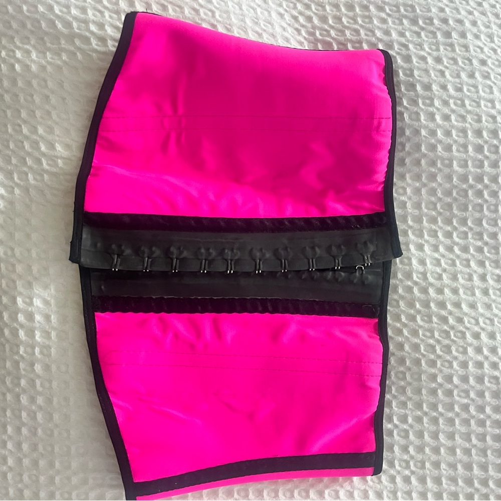 Hot Pink Waist Trainer with Black Accents
